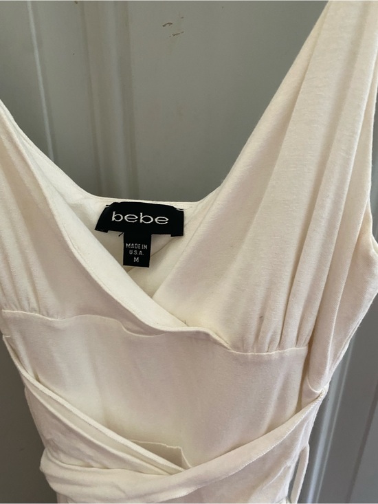bebe Dresses & Skirts - bebe Ivory Wrap Dress with V-Neck